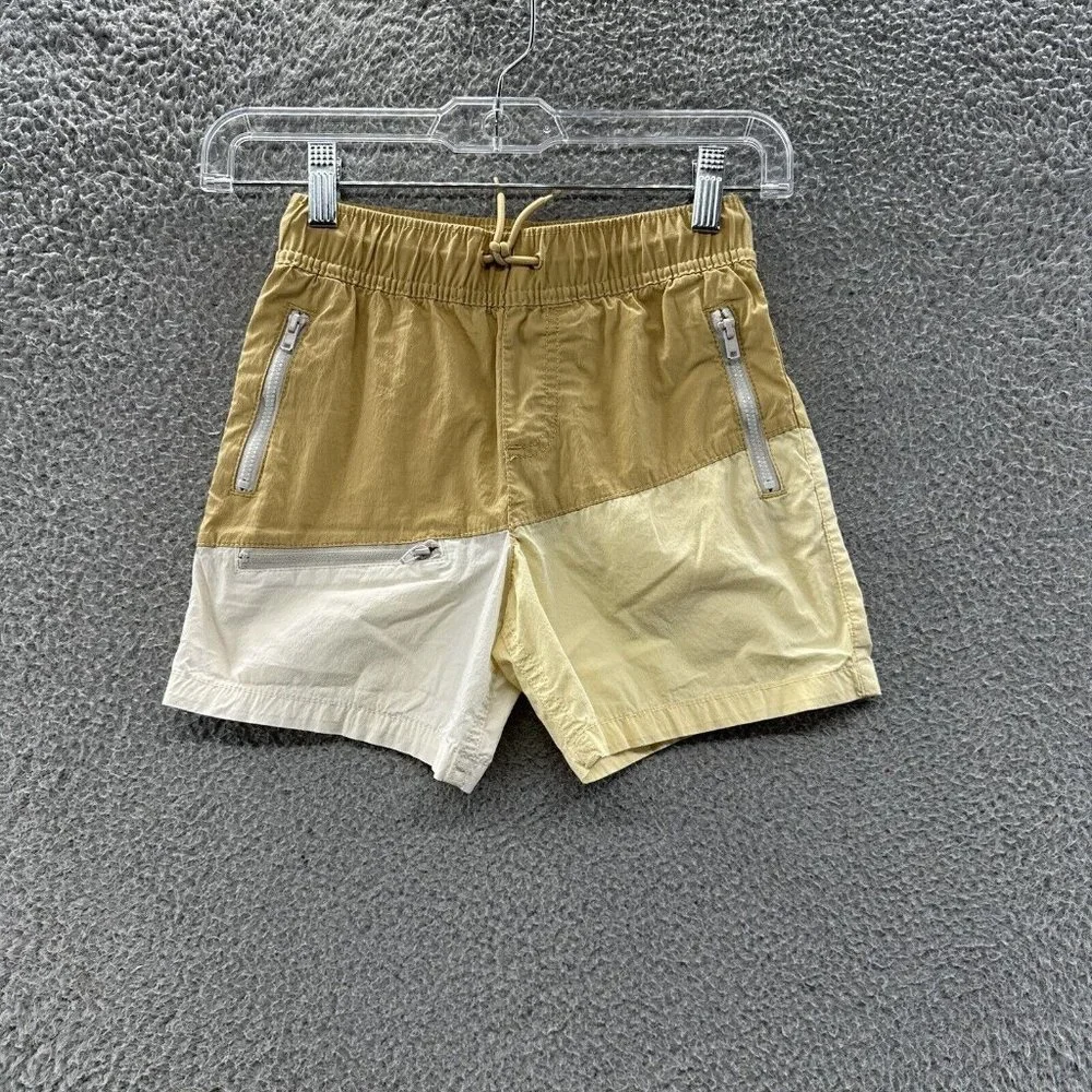 Wonder Nation Shorts Boys Size Small Beige Color Block Casual Shorts Boys Size S